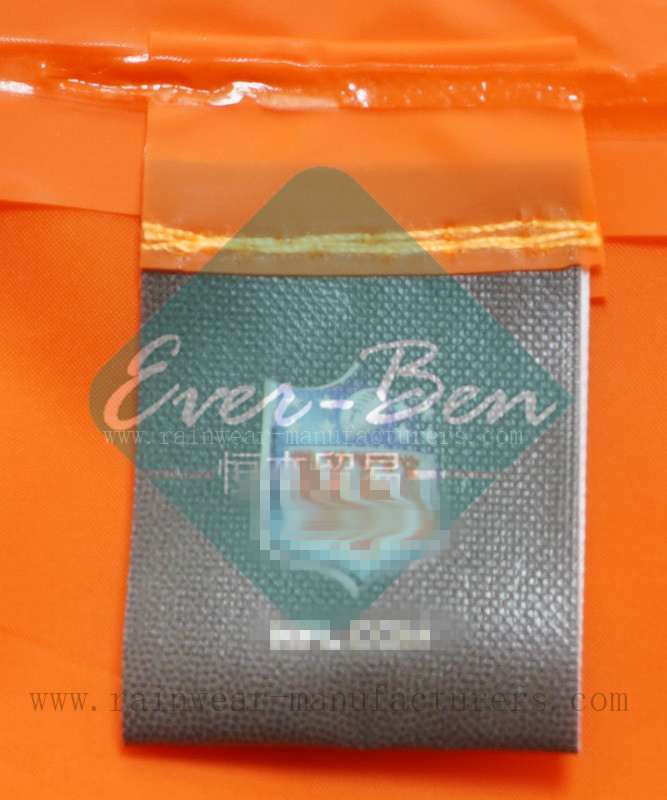 NFCL Bulk EVA plastic rain poncho branded label